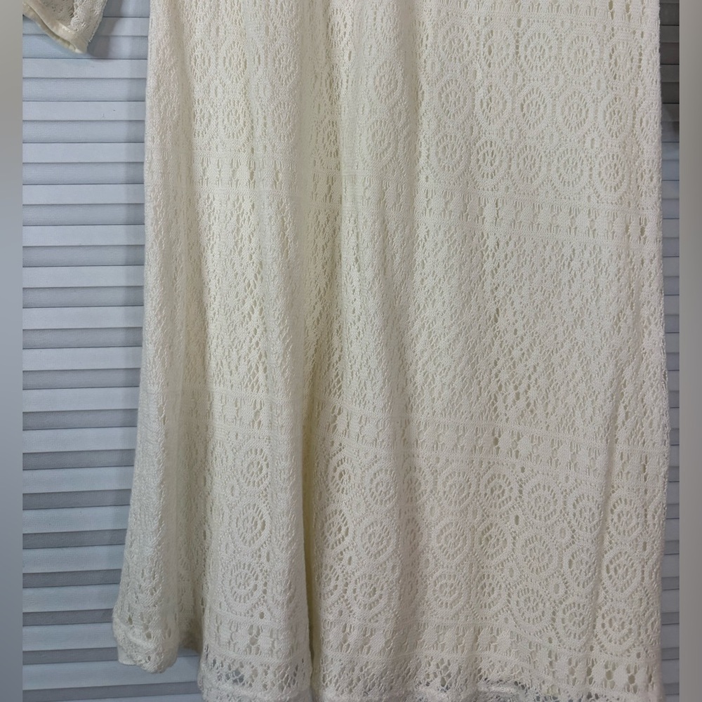 Ivory Lace Boho Mini Dress - Picture 7 of 12